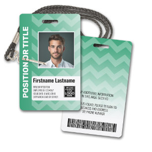 Personeelsfoto ID - moderne chevron, logo streepje Badge