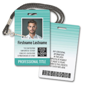 Personeelsfoto ID - moderne strepen, logo, streepj Badge