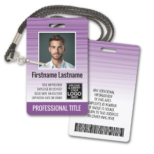 Personeelsfoto-ID - moderne strepen, logo, streepj Badge