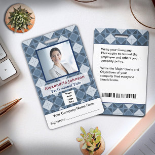 Personeelsfoto Naam Bar Code Logo ID-kaart Aangepa Badge