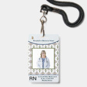 Personeelsfoto Naam Barcod Logo Aangepaste ID Badge (Voorzijde met lanyard)