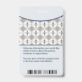 Personeelsfoto naam barcode logo aangepaste ID Badge (Achterkant)