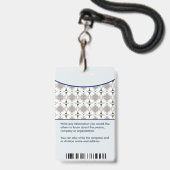 Personeelsfoto naam barcode logo aangepaste ID Badge (Achterkant met lanyard)
