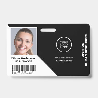 Personeelsfoto Naam Bedrijfslogo Barcode Beveiligi Badge