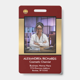 Personeelsfoto Naam Logo Streepjescode ID-kaart Aa Badge