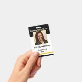 Personeelsidentificatiebadge met foto - Zwart en G Badge (Handheld)