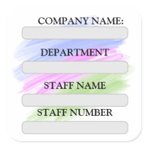 PERSONEELSLABEL STICKER VOOR BEDRIJFSGEBRUIK