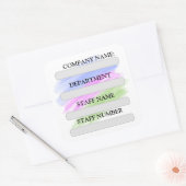 PERSONEELSLABEL STICKER VOOR BEDRIJFSGEBRUIK (Envelop)