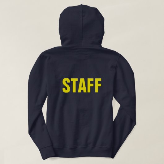 Personeelsleden hoodies voor bemanning, team of we (Design achterkant)