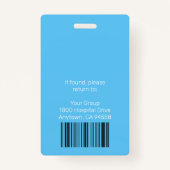 Personeelsleden Logo en foto's op maat Badge (Achterkant)