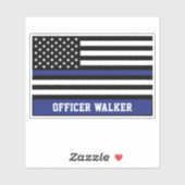 Personeelsleden van de politie van de thin Blue Li Sticker (Vel)