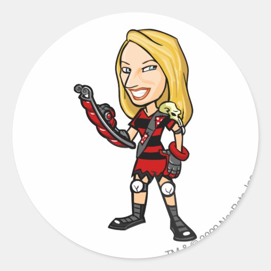 Personeelsleider van Viola Krawk Ronde Sticker (Voorkant)