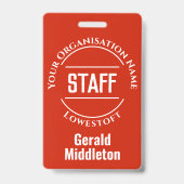 Personeelslid Badge (Achterkant)