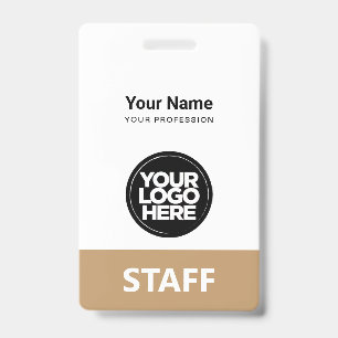 Personeelslogo Personeelslabel Voor- en achterkant Badge