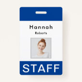 Personeelsnaam badge Aangepast Afbeelding-ID badge (Voorkant)