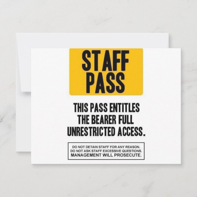 Personeelspas (Voorkant)