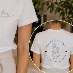 Personeelsshirt koffiezaak met eigen logo van het  t-shirt