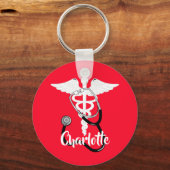 Personeelssymbool voor medisch personeel sleutelhanger (Voorkant)