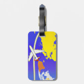 Personeelsvlucht voor de luchtvaart bagagelabel (Achterkant verticaal)