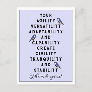 Personeelswaardering Briefkaart