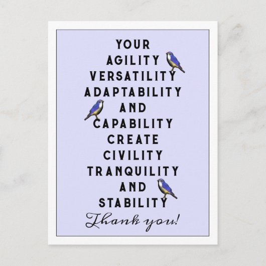 Personeelswaardering Briefkaart (Voorkant)