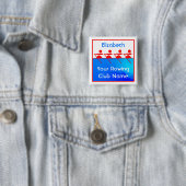 Personeelswerende club vierkante button 5,1 cm (In situ)