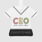 Personeelszaken directiecommissaris Boss Gift Ornament (achterkant)