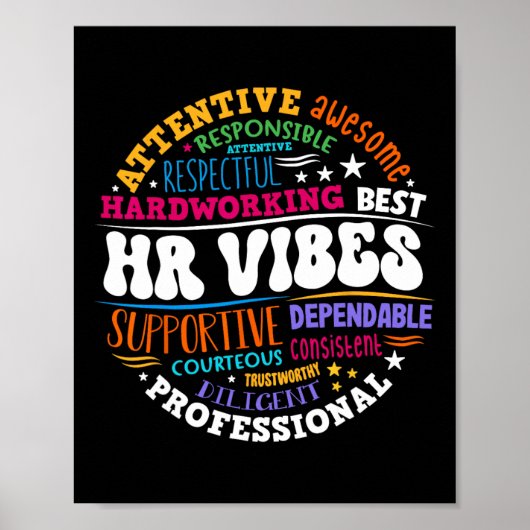 Personeelszaken Hr Vibes-analist Werknemer Waarder Poster (Voorkant)