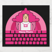 Personele middelen Kantoor Sparkling Wijnetiket (Enkel label)