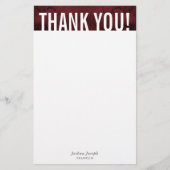 PERSONELE NOTITIE gewoon vet blok donkerrood wijnr Briefpapier (Voorkant)