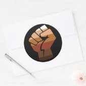 Personen met een kleurpride (POC) Ronde Sticker (Envelop)