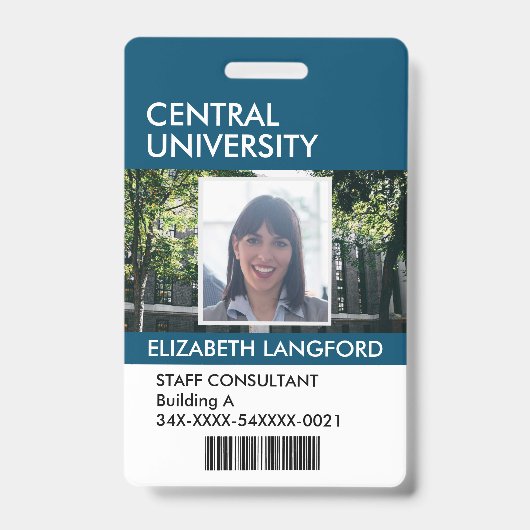 Personennaamplaatje | Aangepaste Logo en kleur Badge (Front)