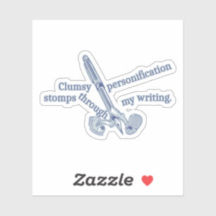 Personificatie Grappig Creatief schrijven Sticker