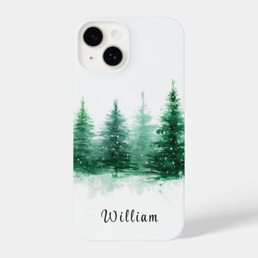 Personized Christmas Trees Phone Case iPhone Hoesje (Achterkant)