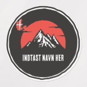 Personlicht van navn Danmark rundt design Labels (Design 1)