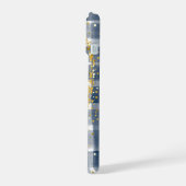 PERSONLIZED Blue Plaid Gold Aesthetic iPhone Case (Côté gauche)