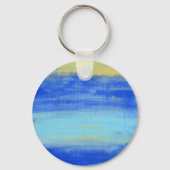 Personlized Button Keychain "At the Beach" Blue (Achterkant)