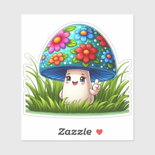 Personnage De Champignons Avec Stickers Colorés (Feuille)
