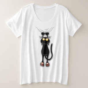 Personnage de chat drôle grattant le tissu