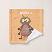 Personnage de dessin animé de cafard mignon drôle (Gant de toilette)