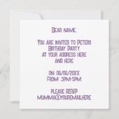 personnage Joyeux anniversaire carte ballon ballon (Dos)