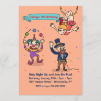 Personnages de cirque Invitation