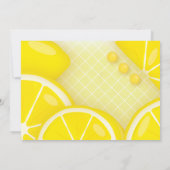 Personnages de citron Invitation d'anniversaire po (Dos)