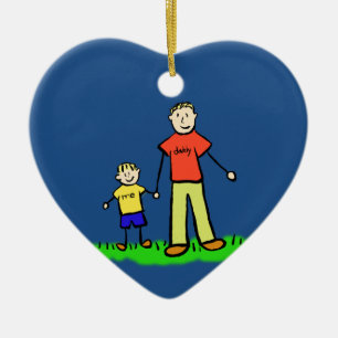 Personnages de famille père et fils Ornements per