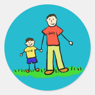 Personnages de famille père et fils Stickers perso