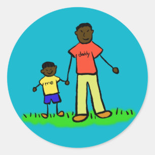 Personnages de famille père et fils Stickers perso
