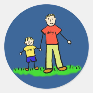 Personnages de famille père et fils Stickers perso