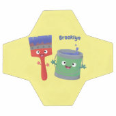 Personnages de peinture et de pinceau mignons (Plat)