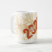 Personnalisable 2026 Distressed Design Mug en céra (Devant gauche)