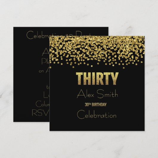 Personnalisable 30e anniversaire INVITATION (Devant / Derrière)